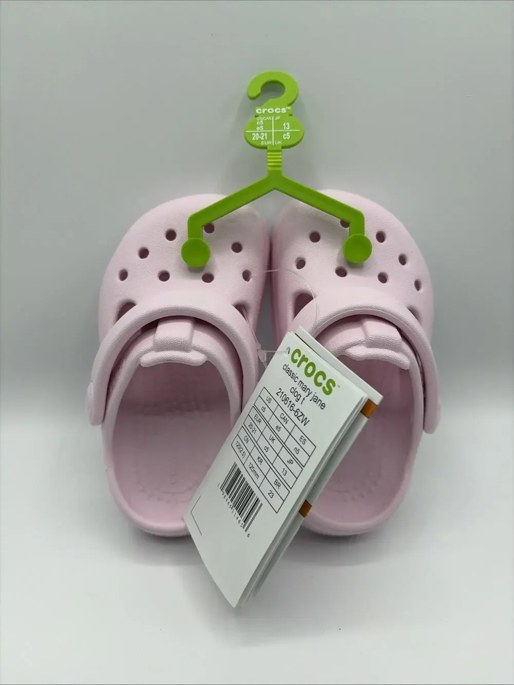 Crocs Classic Mary Jane Clog Light Pink Girl Kids Size C 5 EUR 21 NWT 210616-6ZW